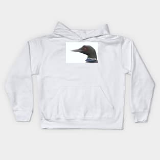 Loon closeup - Common Loon Kids Hoodie